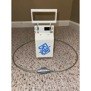 Vintage Ski Tote Ski Transport Carrier System White and Blue